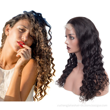wholesale 28 Inch HD Transparent Front Raw Deep Wave Frontal Wigs For Black Women Deep Wave Full Lace Wig 360 Lace Frontal Wig